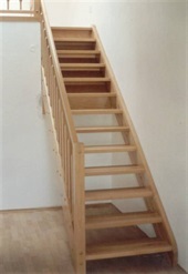 Schodiště -  výroba schodišť - schodiště rovné - Třebíč -Budišov u Třebíče